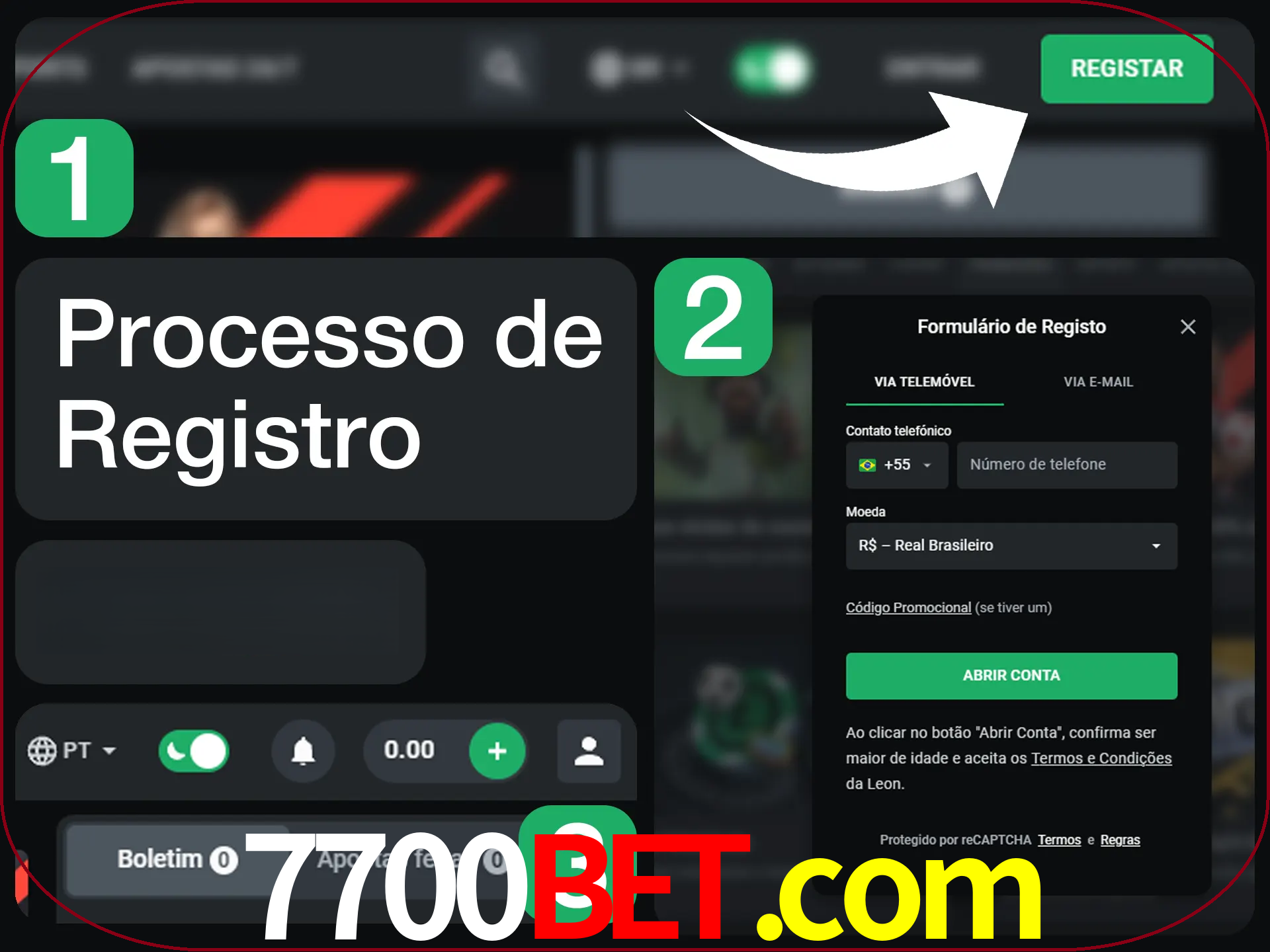 O processo de registro na LeonBet é simples.